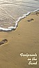 Footprints in the Sand Prayer Card